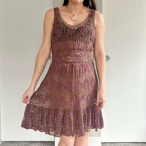 Wet Seal Dresses & Skirts - Vintage Lace Floral Dress – Fairycore, Witchy, Cottagecore, Romantic, Y2K